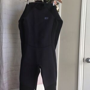 Dark Lightning Black Neoprene Full Wetsuit with Small Logo